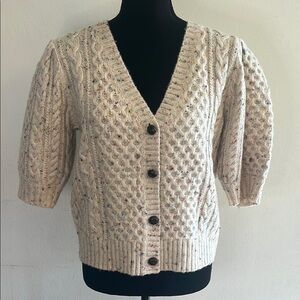 Rails Cream Isla Cable Knit Cardigan Sweater